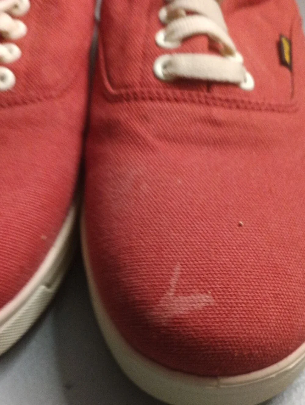 Men's Red Canvas Boat Shoes - Unbranded